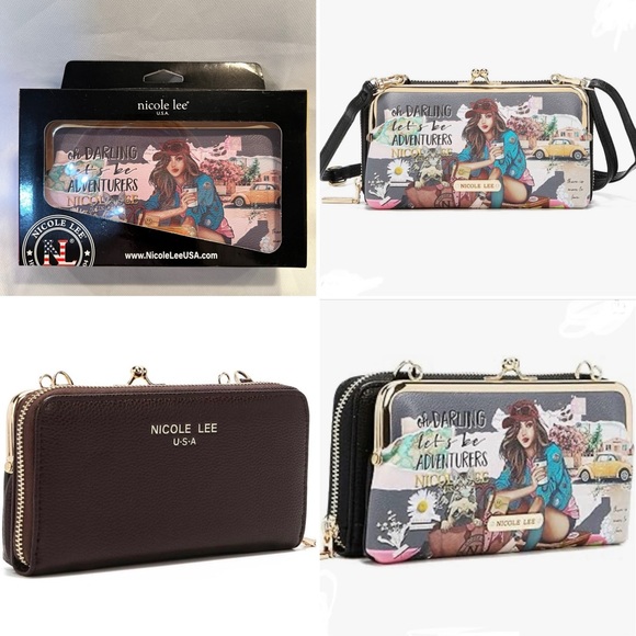 Nicole Lee Signature Kiss Lock Crossbody Wallet-Journey of Stephanie-RFID-NWT - Picture 9 of 9